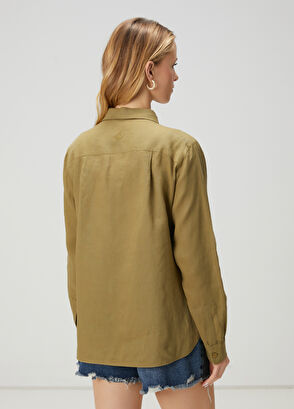 Beymen Club Haki Keten Gömlek - 5