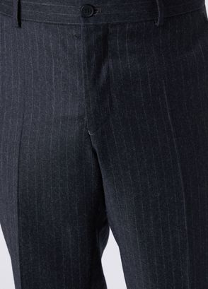 Beymen Club Antrasit Pinstripe Flanel Yün Kruvaze Takım Elbise - 8