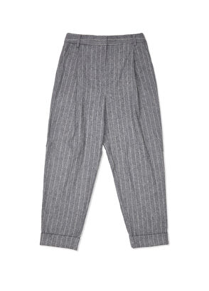 Beymen Club Gray Stripes Wool Pants - 6