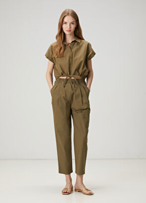 Beymen Club Haki Crop Gömlek - 3