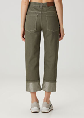 Brunello Cucinelli Yeşil Jean Pantolon - 4