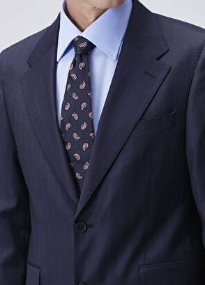 Drop 7 Lacivert Yün Takım Elbise - Görsel 8