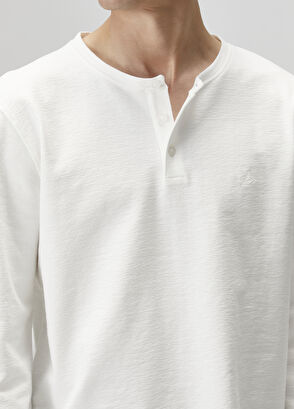 Beymen Club Off-White Long Sleeve T-Shirt - 6