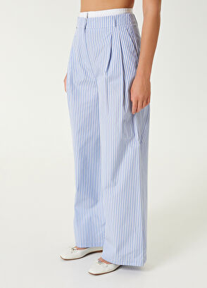 Beymen Club Mavi Çizgili Pantolon - 3