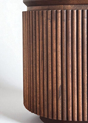 Wood Mood Works Münhani Cocoa Color Solid Wood TV Unit - 5