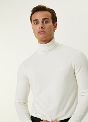 Beymen Club Ecru Turtleneck Basic Sweater - 7