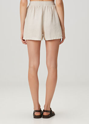 Beymen Club Bej Keten Şort - 5