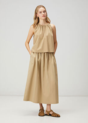 Beymen Club Bej Büzgülü Crop Bluz - 3