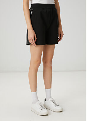 Beymen Club Black Logo Taped Jersey Shorts - 4