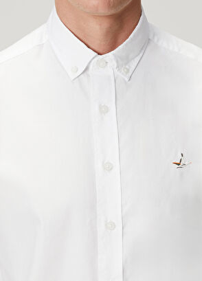 Beymen Club Comfort Fit White Oxford Shirt - 7