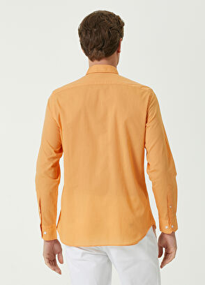 Beymen Club Slim Fit Turuncu Logolu Gömlek - 4