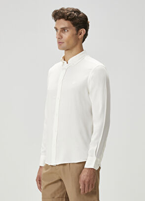Beymen Club Comfort Fit White Lyocell Shirt - 6