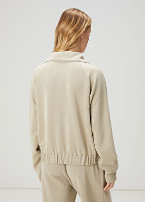 Beymen Club Light Khaki Collar Zipper Sweatshirt - 5