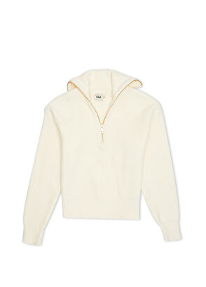 Beymen Club Kırık Beyaz Fermuarlı Kazak - 6