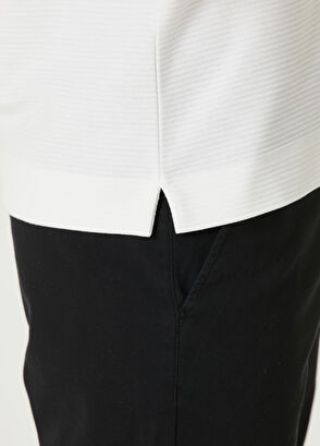 Beymen Club Comfort Fit White Polo Neck Patch Detailed T-Shirt - 7