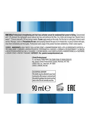 Loreal Professionnel Serie Daha Gür & Daha Güçlü Saçlar için Dökülme Karşıtı Güçlendirici Aktivatör Saç Serumu 90 ml - 8