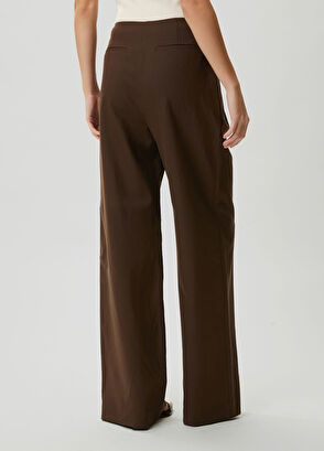 Beymen Club Kahverengi Keten Palazzo Pantolon - 4
