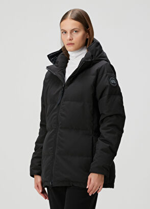 Siyah Kapüşonlu Mont - Görsel 5