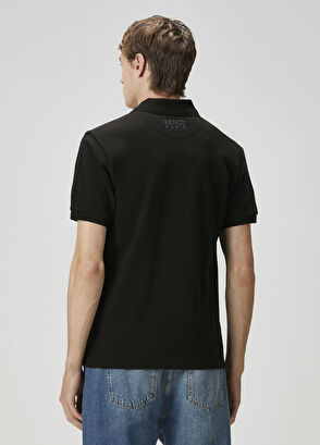 Siyah Polo Yaka T-shirt - Görsel 5