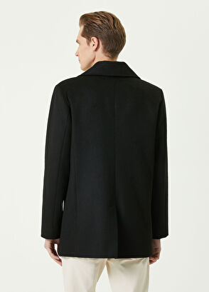 Beymen Club Siyah Kruvaze Kaban - 4