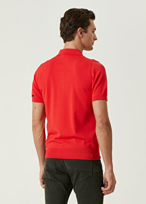 Beymen Club Kırmızı Polo Yaka Kaz Jakarlı Kısa Kollu Triko - 5