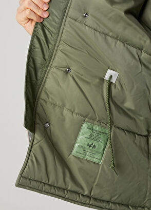 Alpha Industries Haki Kapüşonlu Parka - 9