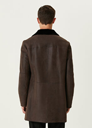 Beymen Club Kahverengi Yakası Shearling Kuzu Kürkü Kaban - 6