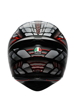 Agv K1 S E2206 Lyzard Matt Black Grey Red Unisex Kapalı Motosiklet Kaskı - 4