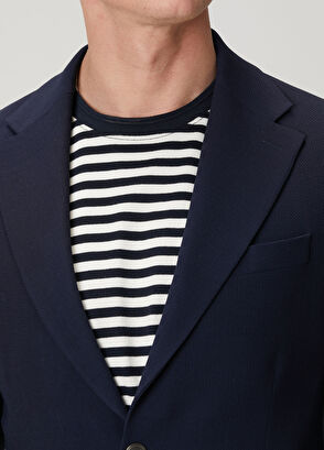 Beymen Club Lacivert İnce Yün Crepe Blazer Ceket - 8