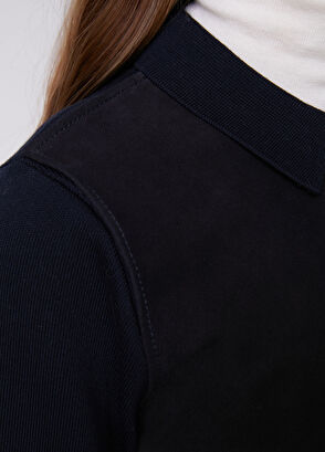 Beymen Club Navy Blue Suede Inserted Wool Knit Jacket - 7