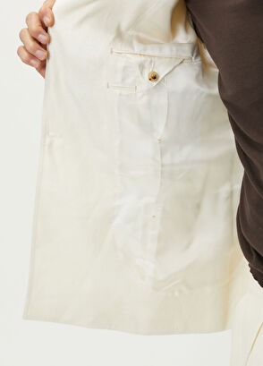 LUIGI BORRELLI Stone Double-Breasted Linen Jacket - 7