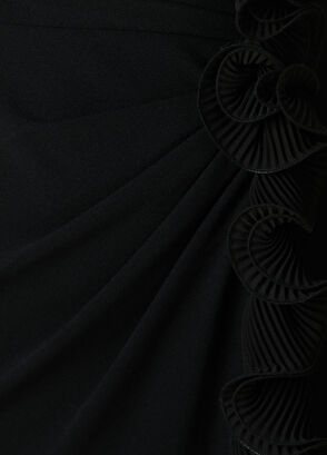 Leandra Siyah Maksi Abiye Elbise - Görsel 7