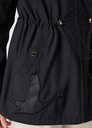 Beymen Club Black Ecru Reversible Hooded Coat - 7