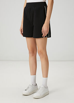 Beymen Club Black Logo Taped Jersey Shorts - 3