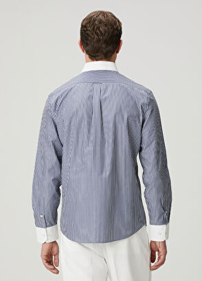 Beymen Club Comfort Fit Lacivert Beyaz Gömlek - 7