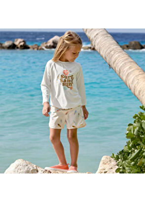 Lassig Flowers UV Korumalı Sea Salt Uzun Kollu Kız Çocuk T-Shirt Mayo - 5