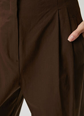 Beymen Club Kahverengi Keten Palazzo Pantolon - 6