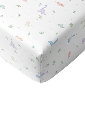 Casadora Baby Dino Beyaz Pamuk Saten Çocuk Lastikli Çarşaf ve Yastık Kılıfı Seti 120 x 200 cm + 50 x 70 cm - 5