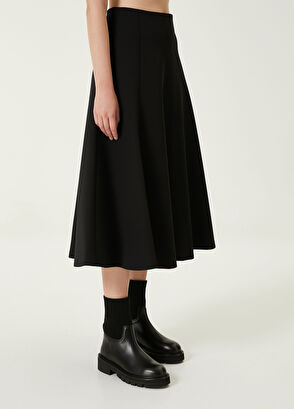 Beymen Club Siyah Midi Kloş Etek - 3