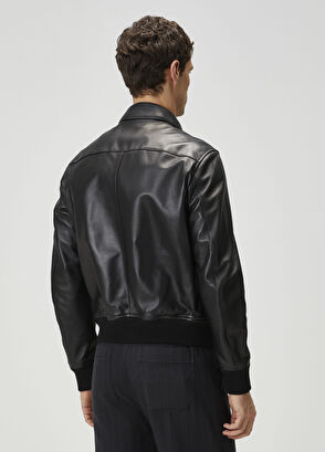 Siyah Deri Mont - Görsel 5