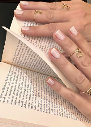 House of DIV V Harfli 14 Ayar Altın Kadın Yüzük - 4