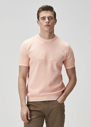 Beymen Club Kayısı Kaz Logo Jakarlı Triko - 3