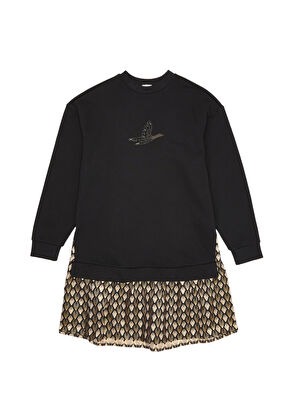 Beymen Club Siyah Brokar Detaylı Mini Elbise - 6