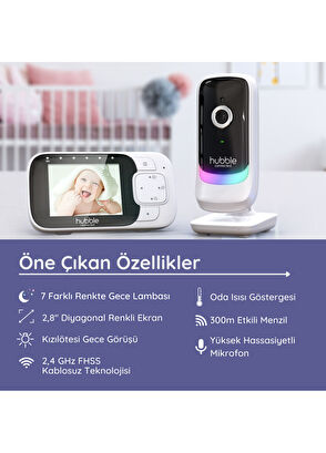 Hubble Nursery View Glow 2.8" Digital Baby Camera with Night Light - 6