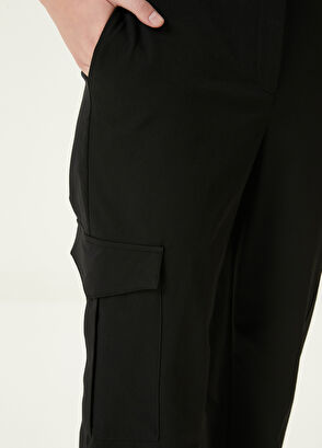 Beymen Club Siyah Elastik Paça Kargo Pantolon - 4