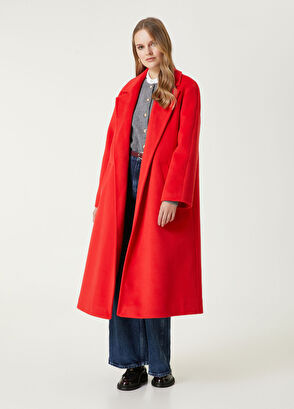 Beymen Club Kırmızı Kuşaklı Palto - 5