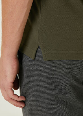 Beymen Club Comfort Fit Haki Petek Dokulu T-shirt - 7