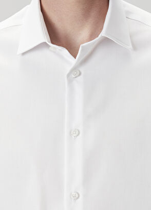 Beymen Club Comfort Fit Beyaz Armürlü Non-iron Gömlek - 7