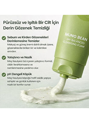 Beplain Beplain Mung Bean Ph-Balanced Cleansing Foam Yüz Temizleme Köpüğü 80 ml - 8