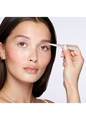 Tweezerman Silver Steel Tweezers with Curved Tips - 6